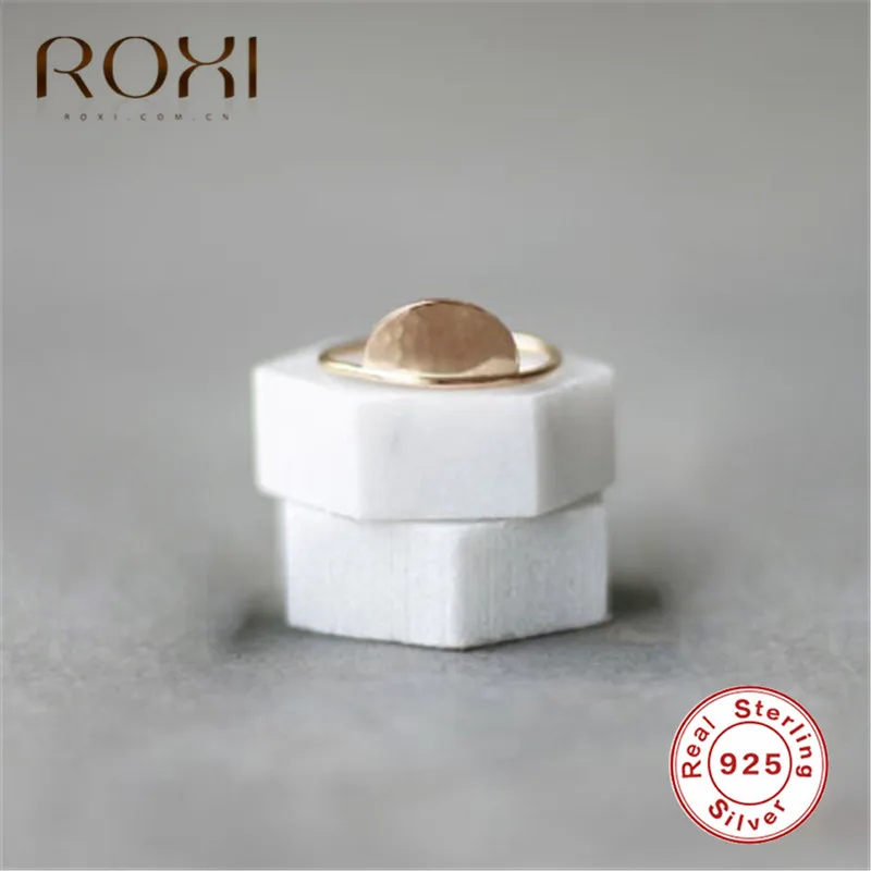 ROXI, Boho, 925 пробы, серебряные кольца для женщин, ювелирные изделия, геометрические, полумесяц, кольца на палец, Bague Femme, обручальные кольца, подарок на помолвку