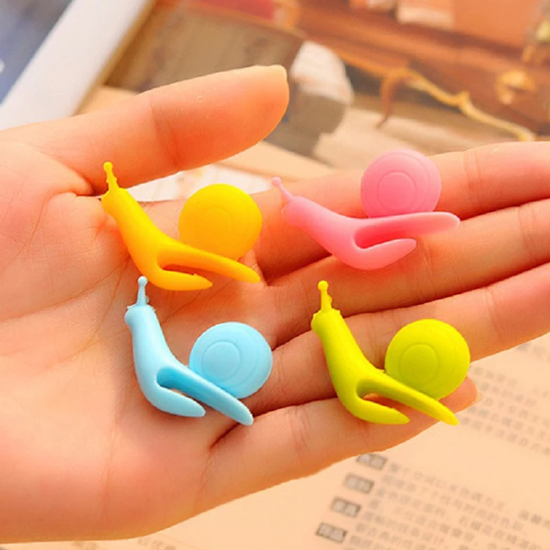 6 Pcs Cute Candy Colors Exquisite Snail Shape Silicone Tea Bag Holder Tools | Дом и сад