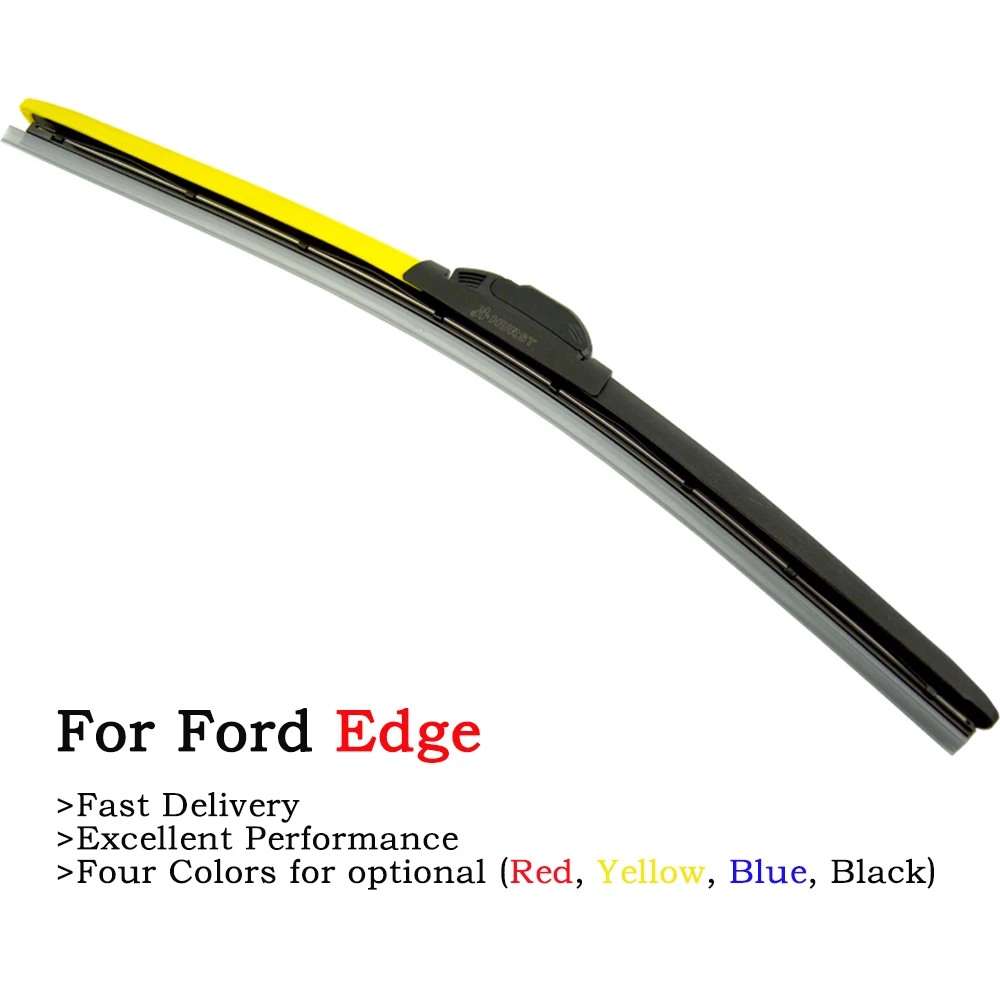 

2Pcs Colorful Frameless Hybrid Car Wipers For Ford Edge 2006-2020 26" 20" Red Blue Yellow Black Natrual Rubber Bands For Wipers