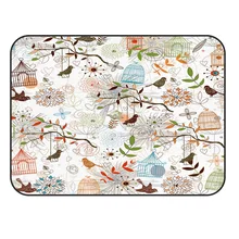 CHARMHOME Soft Carpet Anti-slip Rug Cartoon Handdraw Brid Flower Carpet for Living Room Home Decor Mat