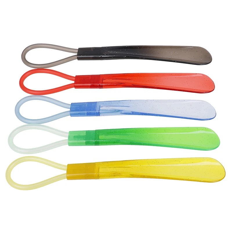 

30cm Plastic Colorful Professional Women Men Shoes Horn Spoon Shape Pull Shoes Shoehorn