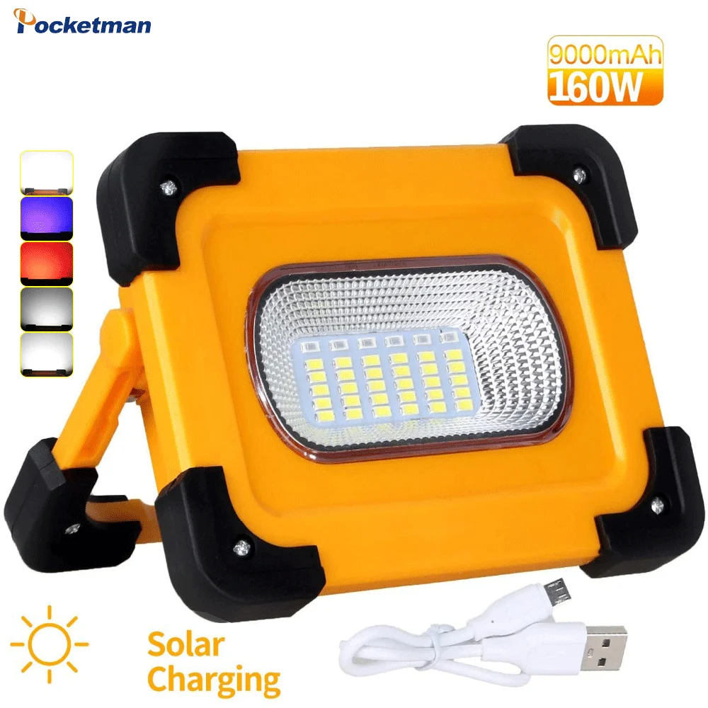 15000Lumen LED High Power Searchlight Outdoor Flood Spotlight Rechargeable Torch