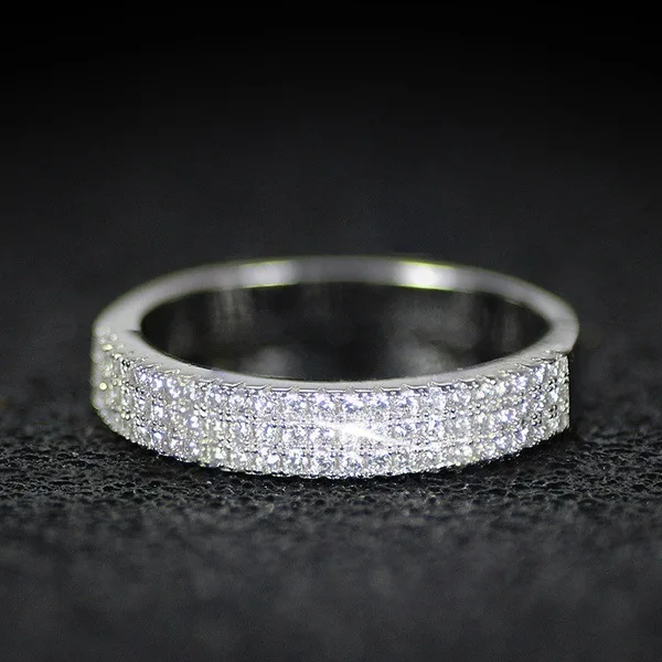 Голливуд тройной обручальное кольцо 925 пробы серебро серьги AAAA фианит обручальные кольца для женщин Свадебные массивные вечерние ювелирные изделия