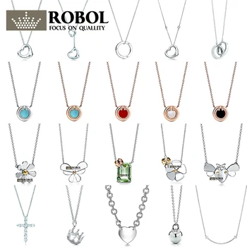 

50 High Quality Original 925 Sterling Silver Classic Necklace Woman Jewelry Gift Wedding Party Jewelry Free Shipping Wholesale