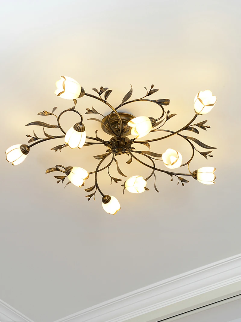 Американский стиль гостиная гладить арт потолочный светильник ресторан bedroomg