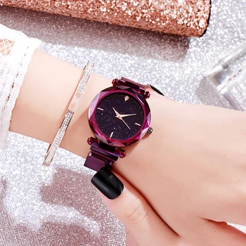 

2020 Ladies Wrist Watch Starry Sky Magnetic Women Watch Luminous Luxury Waterproof Female Watch For relogio feminino Reloj Muje