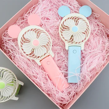 

Cartoon Design Portable USB Charging Personal Air Cooling Fan Handheld Folding Hanging Fans For Home OfficeGM