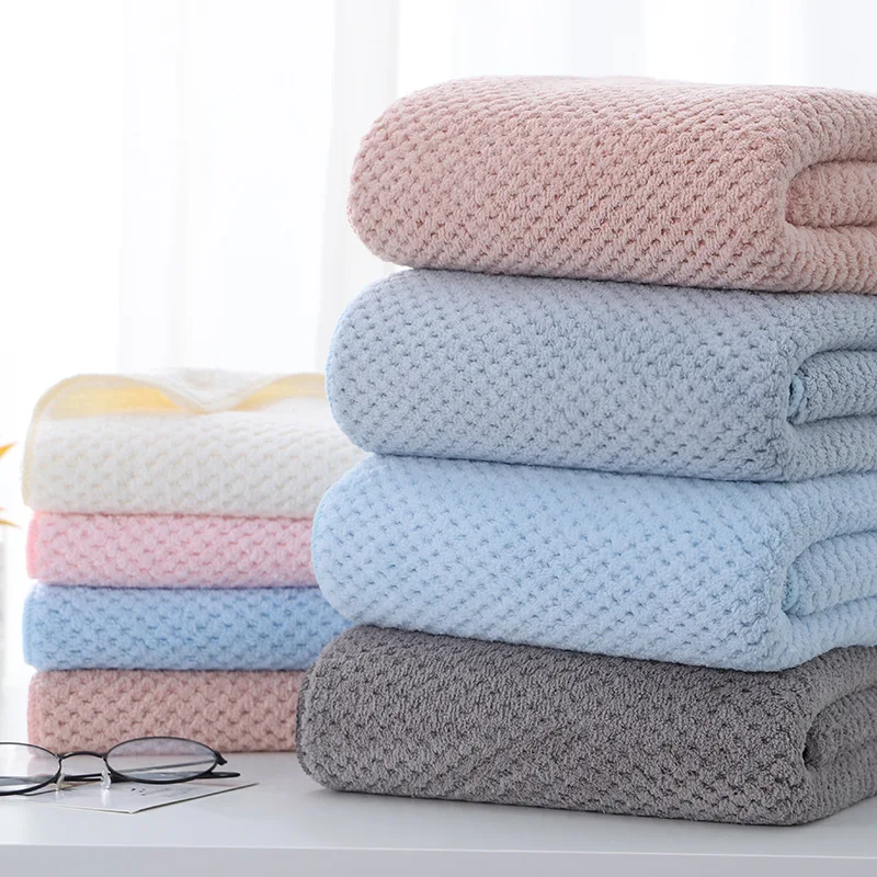 

[2-Packaged in the Shape of Bars] Towel Bath Towel Set Pineapple Case High Density Coral Velvet li pin jin Beach Towel