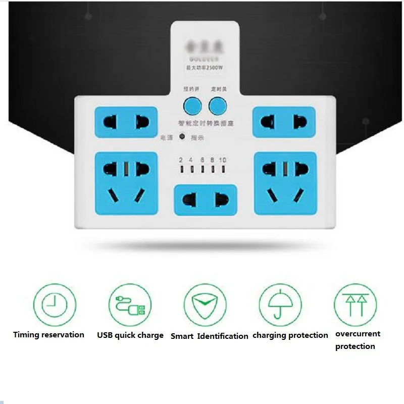 Умная розетка для экономии энергии, быстрая зарядка USB 220 В, CN вилка, силовая полоса, защита от перегрузки по току, настенная розетка