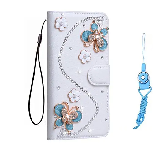 For Huawei Honor 20 Pro Play 9A View 20 Rhinestone Case Wallet Pu Leather Flip Protective Cover For P30 Lite Xl With 2 Straps