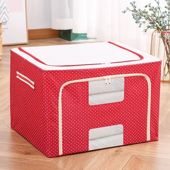 

Clothes Storage Box Oxford Cloth Clothing Box Fabric Storage Box Folding Basket Bag Wardrobe Storage Bags Household Artifact