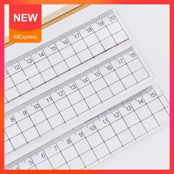 

Creative Simple Unprinted Ruler Transparent Plastic Ruler Office Set Supplies Pocket Learn School Scale Drawing Tools Stati L5X5