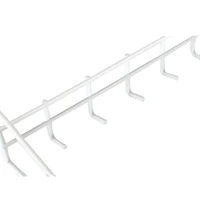 Cabinet Iron Free Punching Kitchen Cabinet Wall Hooks Hanging Storage Rack White