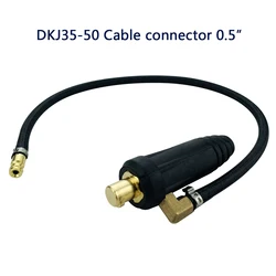 Connecteur de câble DKJ35 50 pour soudage TIG, 0.5 pouces 