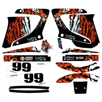 

Tiger Full Graphics Decals Stickers Custom Number Name 3M Matte Stickers Waterproof For Yamaha DT230 LANZA