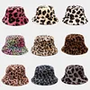 9 Color Camel Leopard Fishing Caps Panama Bob Fisherman Gorros Warm Soft Faux Fur Winter Bucket Hat For Women Ladies ► Photo 2/6