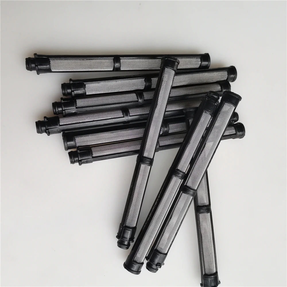 

10Pcs Black 60 Mesh 10x110mm High Quality Airless Spray Gun Filter 60 Mesh Airless Spray Pump Filter Grid Suitable For Graco 390