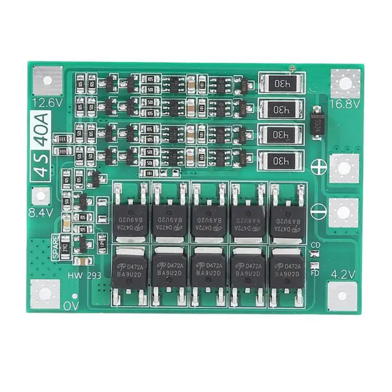 

4S 40A PCB BMS Protection Board Li-ion Lithium Battery 18650 Charger with Balance For Drill Motor 14.8V 16.8V Lipo Cell Module