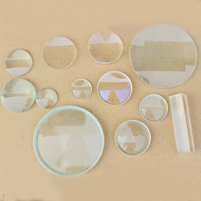 광학 유리 광학 실험 장비, 더블 플라노 오목 볼록 렌즈, 직경 3, 4, 5 cm