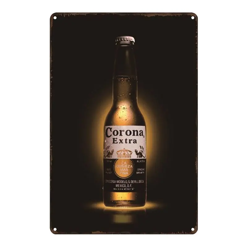 [Luckyaboy] Corona Экстра винтажные металлические жестяные знаки домашний бар паб гараж АЗС Декор таблички человек пещера стикер стены - Цвет: Светло-зеленый