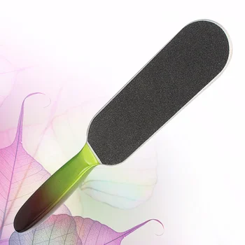 

1PC Double-sided Foot File Stainless Steel Foot Grinder Foot Sole Exfoliator Pedicure Care Tool with 10 Sheets Sand Papers
