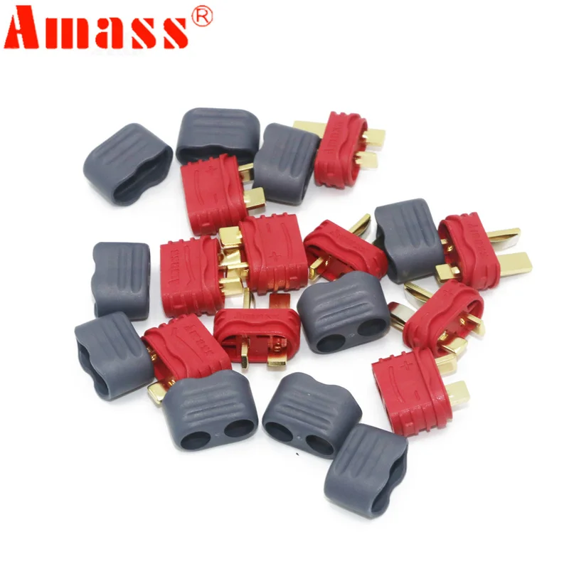 50pair/lot Amass T Plug Deans Connector with Sheath Housing for RC Lipo Battery 30% OFF