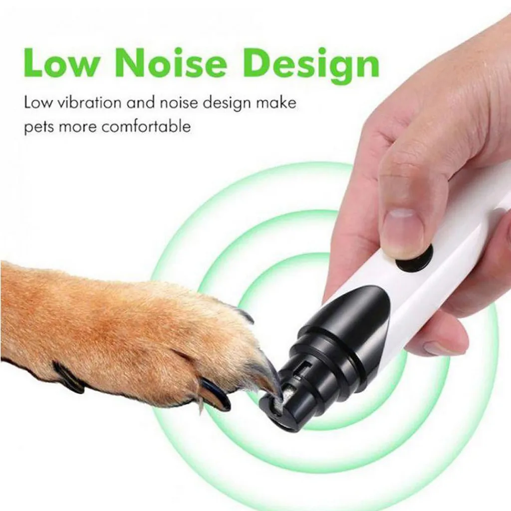 Rechargeable Pet Nail Grinder Dog Nail Clippers Painless USB Charge Cat Paws Nails Cutter Grooming Trimmer File Cutter#LR4