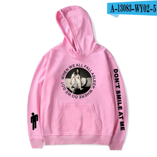 Billie Eilish, модные толстовки с капюшоном больших размеров, свитшоты, повседневные мужские и женские пуловеры с капюшоном, спортивная одежда в стиле хип-хоп billie eilish - Цвет: Мятный