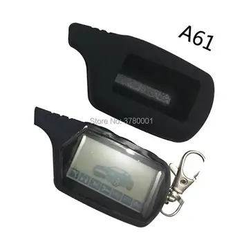 

2-way A61 LCD Remote Control Key Fob + Silicone Cover case for Russian StarLine A61 two way car alarm Anti-theft System