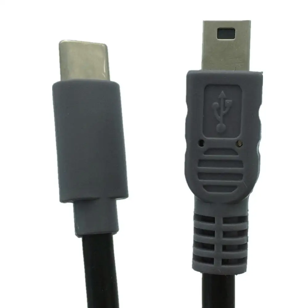 1 шт. usb type C 3,1 штекер для Mini USB 5 Pin B штекер конвертер OTG адаптер Ведущий кабель для передачи данных для мобильного Macbook 25 см/1 м