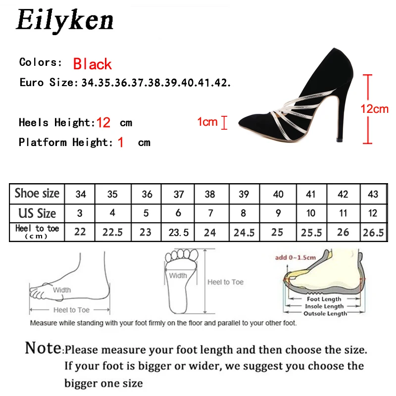Eilyken; модные свадебные женские туфли-лодочки; пикантные офисные туфли с острым носком на шпильке; Вечерние туфли на высоком тонком каблуке; Размеры 35-40