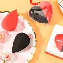 2 шт./компл. Сердце Образная затяжка макияж Spnge бландинг для основы под макияж, крем-пудры инструменты для макияжа лица косметический Слоник для макияжа