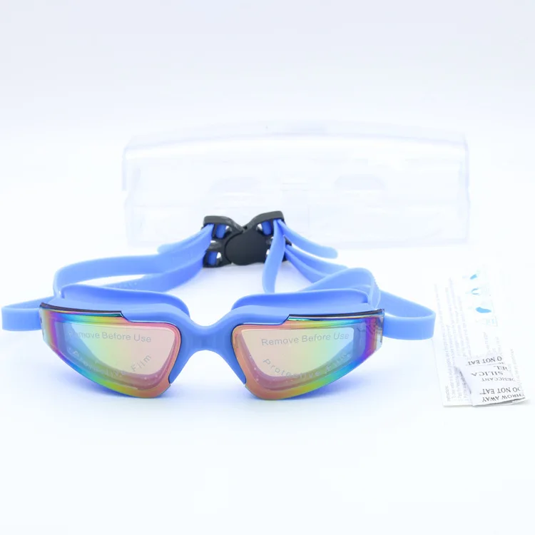 

Adult Plain Glass Large Frame Electroplating Goggles High-definition Waterproof Anti-fog UV-Protection Diving Swimming Glasses E