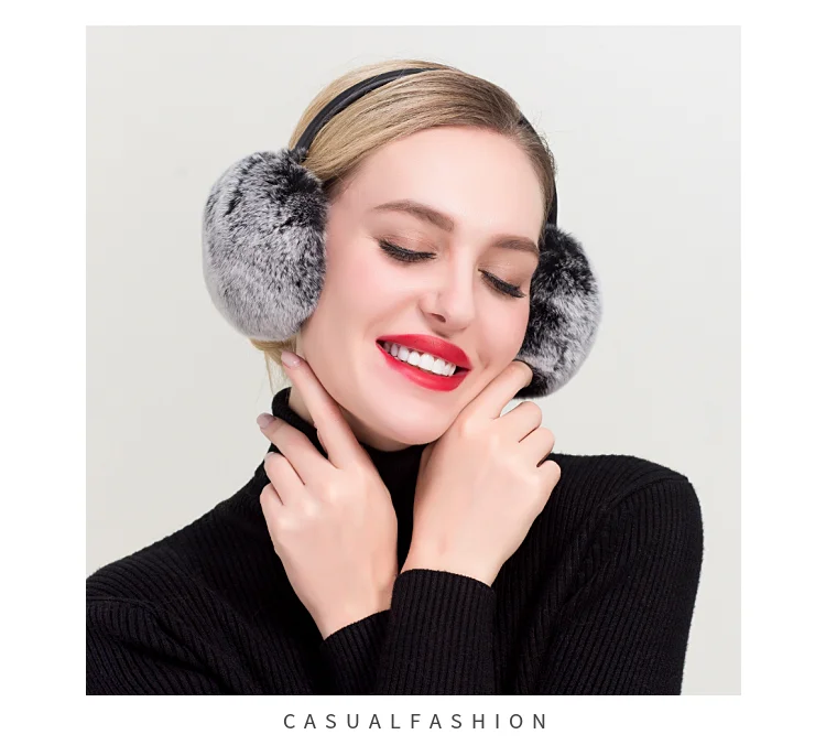 ZDFURS * новые осенние и зимние новые меховые наушники с кроликом Рекс Меховые наушники милые глухие настоящие меховые наушники