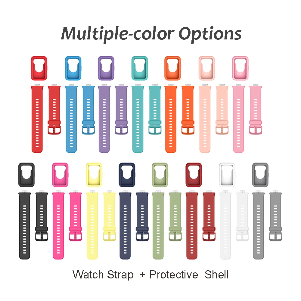Silicone Band for Huawei Watch Fit Smart Wristband Bracelet Replacement Accessories for Huawei Fit Strap Protector Cover