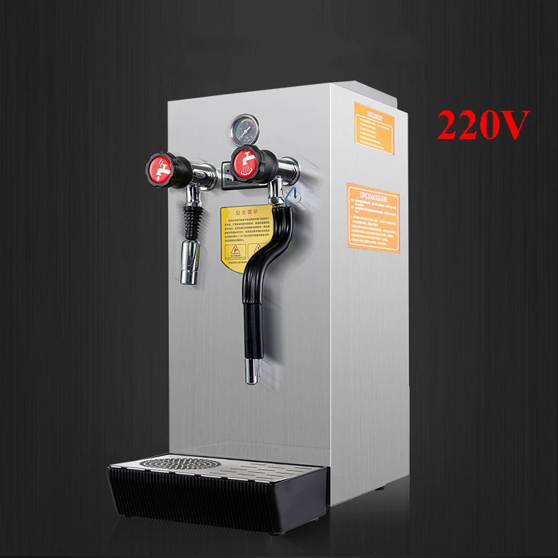silver 220V 10 л коммерческий молочный пузырь машина кипящая вода машина Пароварка бойлер машина teapresso нагрев воды бойлер машина - Цвет: silver 220V