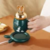 New Smart Thermostatic Coaster Cute Rabbit Mug Warmer Set Cup Heating Pad Home Office Gift Coffee Mug Warmer Water Heater 2