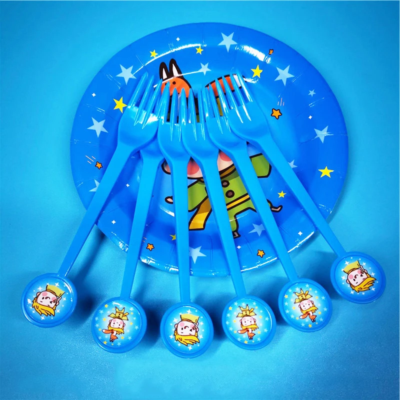 Маленькая тема принца Декоративная скатерть для вечеринки бумажная чашка пластина шапка с рисунком шары для детей Дети День рождения принадлежности