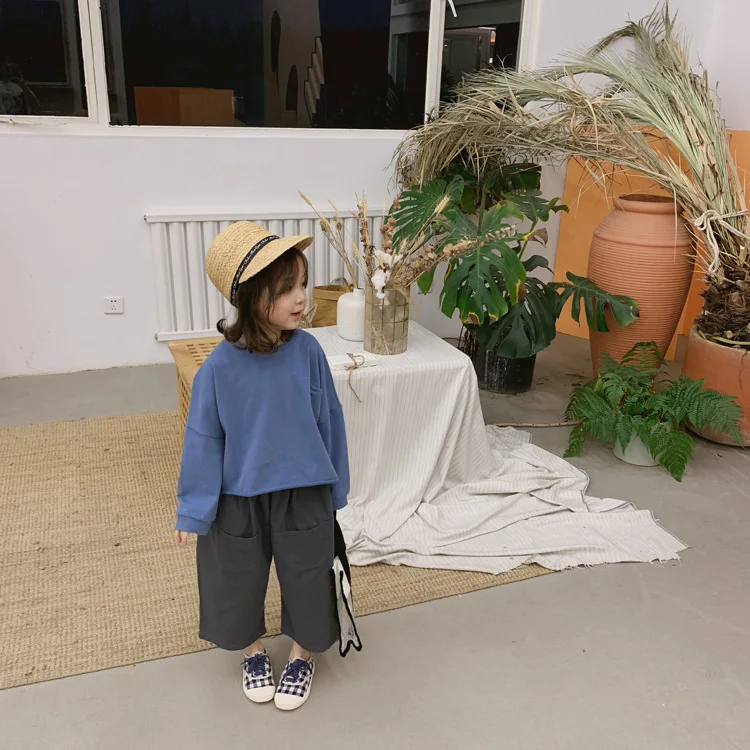 Tckids детская одежда на заказ 19 Весенняя служба по закупкам корейских товаров стиль знаменитостей Ретро Свободная рабочая одежда Larg