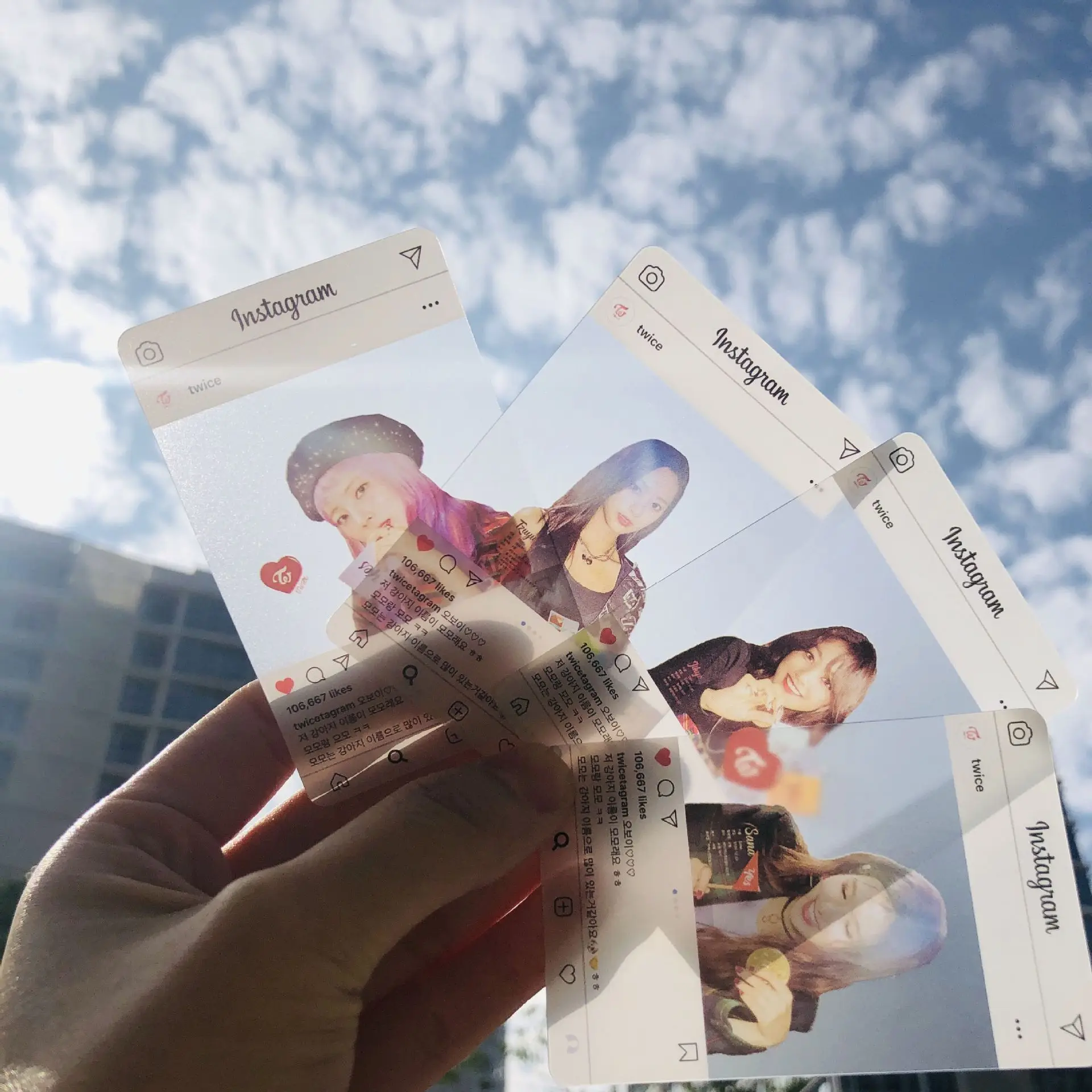 9pcs/set kpop TWICE INS Transparent Photocard new arrivals good quality photo card Twice kpop supplies whloesale price