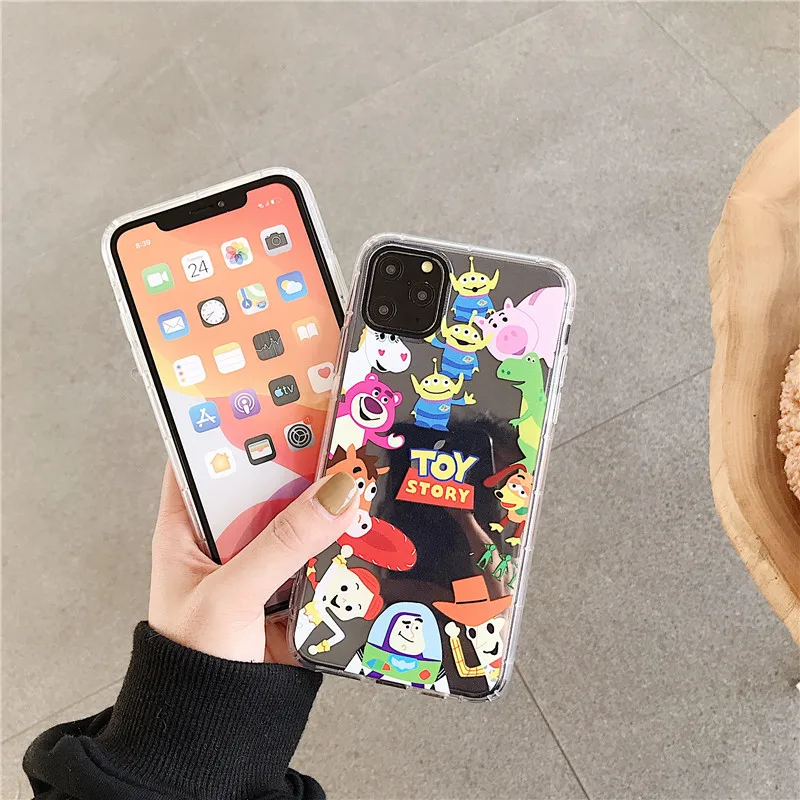 Милый мультяшный чехол для телефона Buzz Lightyear woody для iphone 11 Pro Max Xs MAX XR X 6 6s 7 8 plus, Прозрачная мягкая задняя крышка из ТПУ