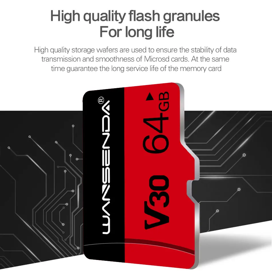 WANSENDA карта памяти 128 Гб 64 Гб высокоскоростная Micro sd карта класс 10 16 ГБ 32 ГБ флэш-карта памяти Microsd TF карта для планшетных ПК