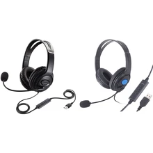 Telephone Traffic Headset USB Wired Noise Cancelling Headset Gaming Computer Learning Headphone With Adjustable Microphone Volum