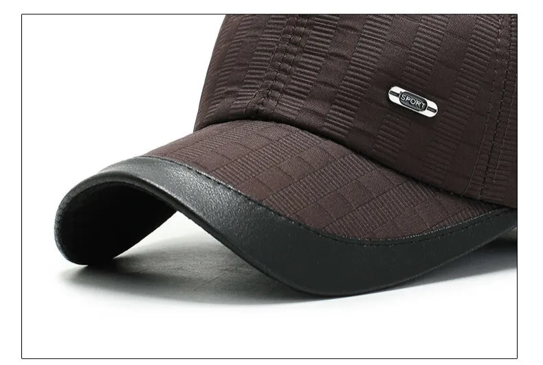 Casual Winter Hat New Arrivel Woolen Cloth Sport Winter Baseball Caps With Ears Warm Caps For Men Golf Hat For Men& Women