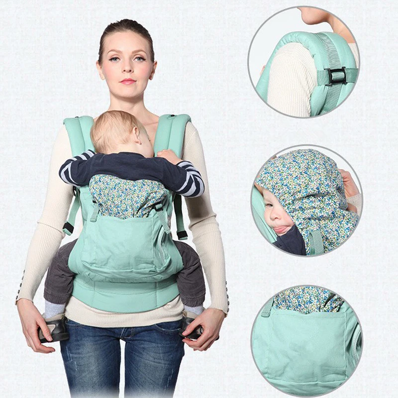 Ergonomic Baby Carrier 360 Organic Cotton Wrap Sling Baby Backpacks