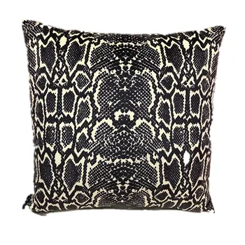 

50*50 Square snake print animal Cushion Pillow Chair Sofa Decorative velvet soft fabric travel neck pillow hotel shell