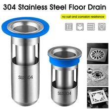 304 Stainless Steel Floor Bathroom Drain Hydraulic Shutter Core Deodorant Anti-water Antiblocking Deep Water Seal New