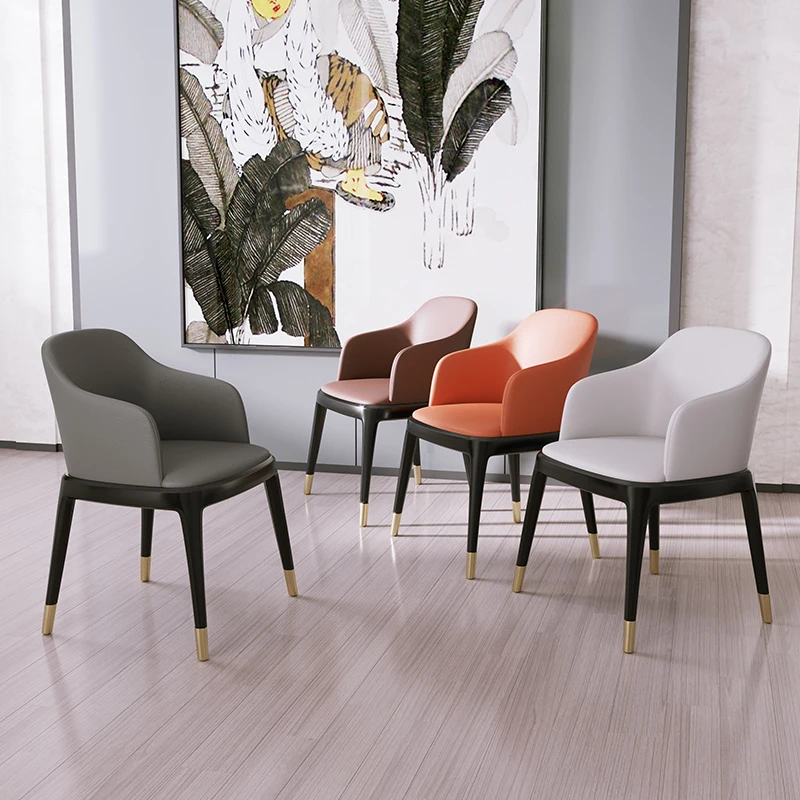 

Nordic Ins Style Dining Chair Backrest Solid Wood Desk Stool Backrest Modern Light Luxury Dining Chair Household Customized