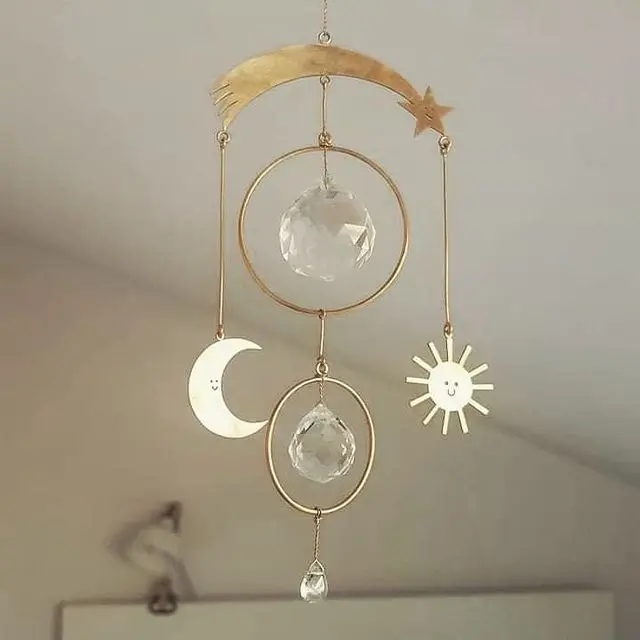 Nap- És Holdvilágos Napsütő -Otthoni Dekoráció - Szivárványkészítő Ablakhoz Mini Sun Catcher - Image 2
