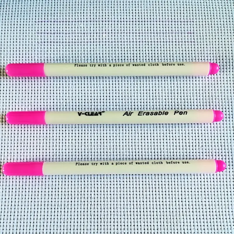 3 pcs Pink Pen Синий Маркер для ткани водорастворимый маркер для одежды 3 шт. стираемая ручка автоматически исчезает маркер для Мел для шитья - Цвет: 3 pcs Pink Pen